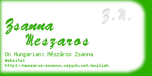 zsanna meszaros business card