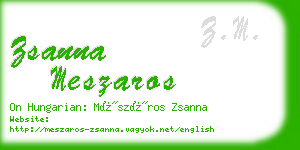 zsanna meszaros business card